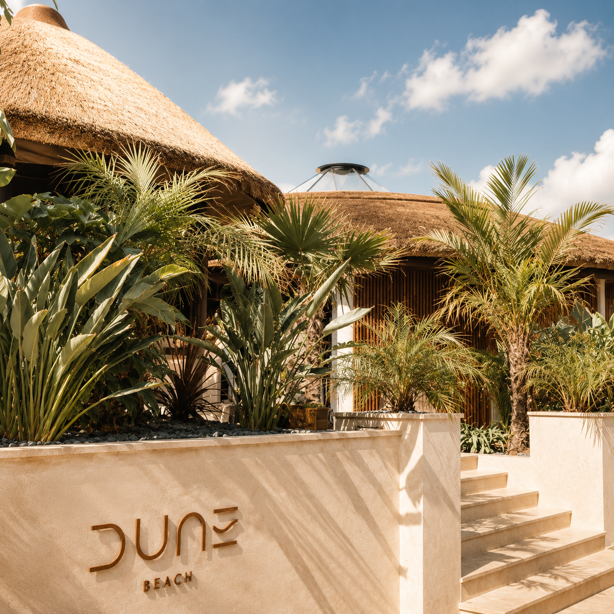 Dune Beach Marbella entrance and arrival view